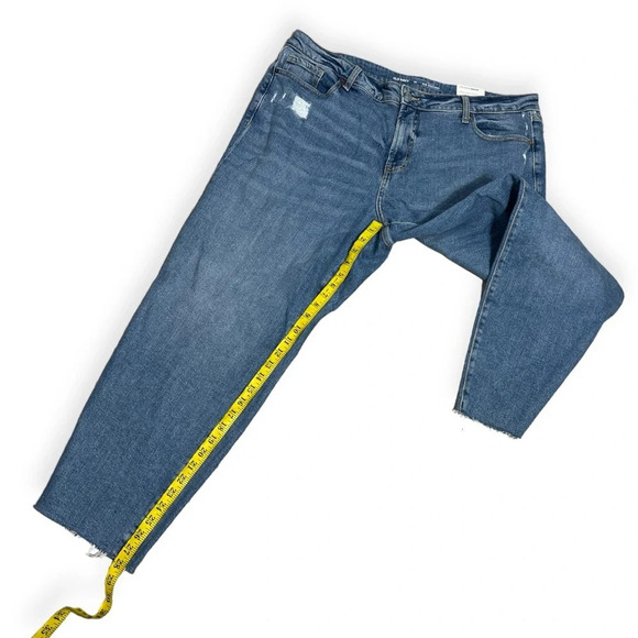 Old Navy High-Waisted OG Straight distressed Ankle Jeans plus size 20 - Picture 3 of 8